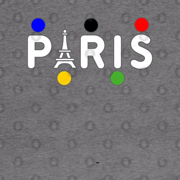 Paris White   color Olympic rings by Nicostore